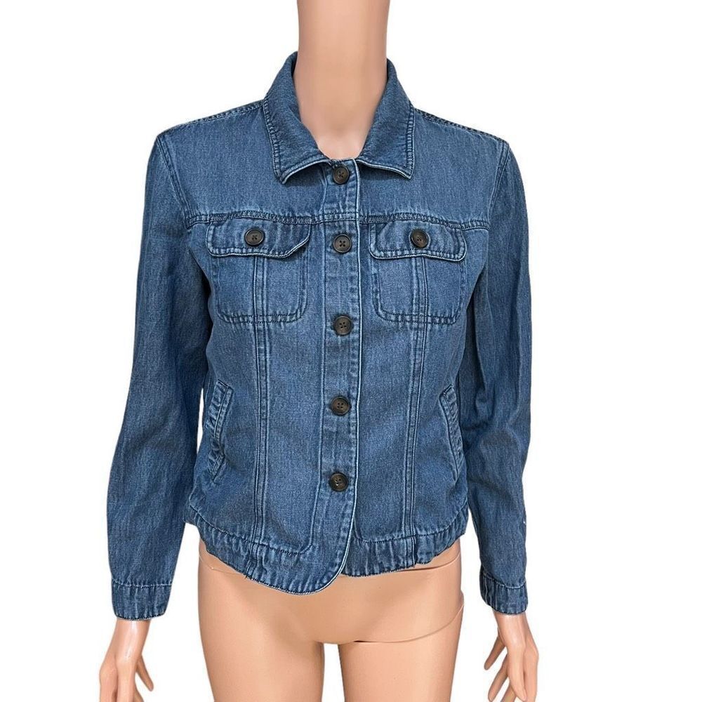 Croft & Barrow chambray blue jacket blazer size S